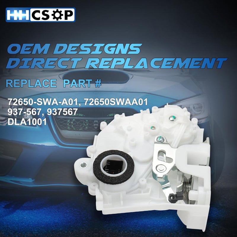 HHCSOP محرك قفل باب خلفي يسار للجانب السائق بديل لسيارات هوندا CR-V CRV 2007 2008 2009 2010 2011 يستبدل# 72650-SWA-A01, 72650SWAA01 - Image 4